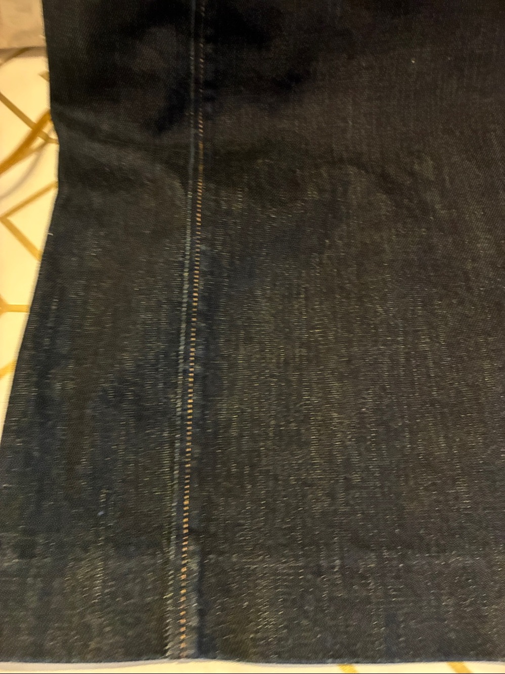 NWOT Lauren Ralph Lauren Black Denim Shift Dress with Genuine Leather  Neck Trim - Picture 15 of 15